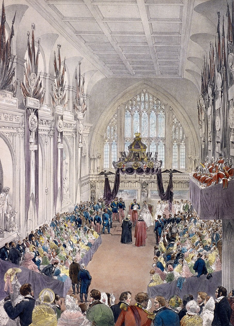 Napoleon III og kejserinde Eugenie i Guildhall, London, 1855 af Edmund Morin