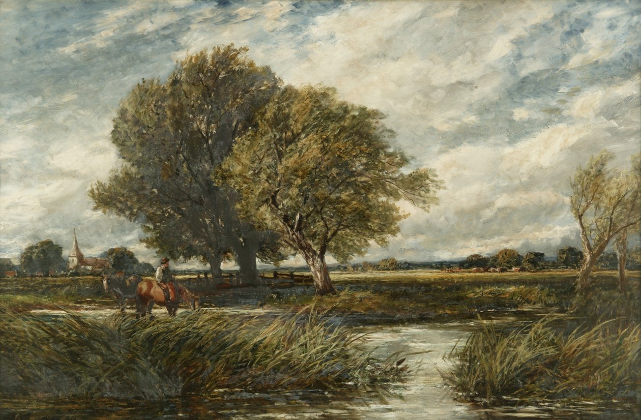 Hevosten juotto af Edmund Morison Wimperis