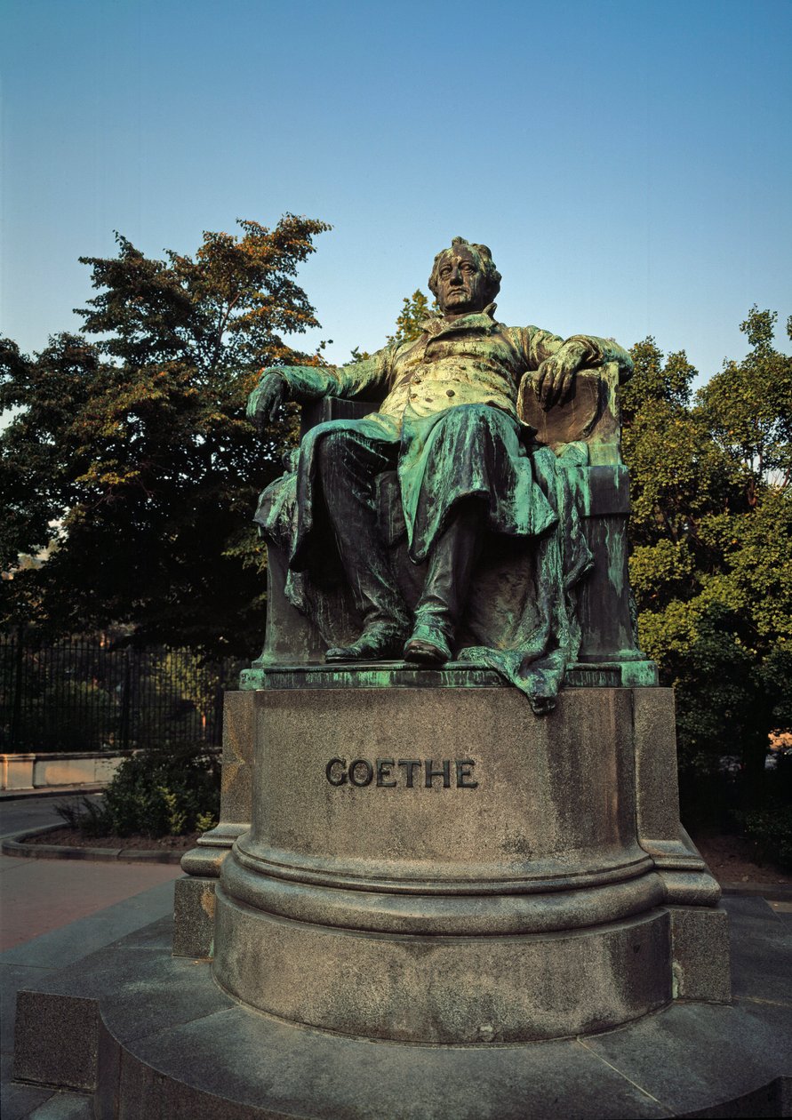 Monument til hyldest til den tyske digter Johann Wolfgang von Goethe (1749-1832) lavet af Edmund von Hellmer (1850-1935) af Edmund Ritter von Hellmer