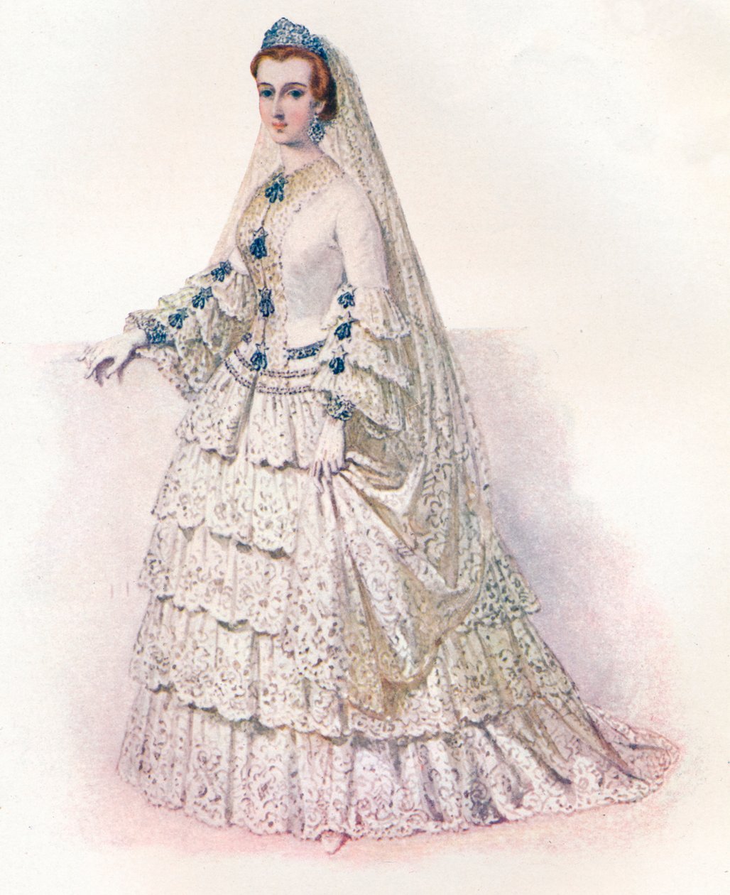 Kejserinde Eugenie i sin brudekjole, 1853, 1902 af Edmund Thomas Parris