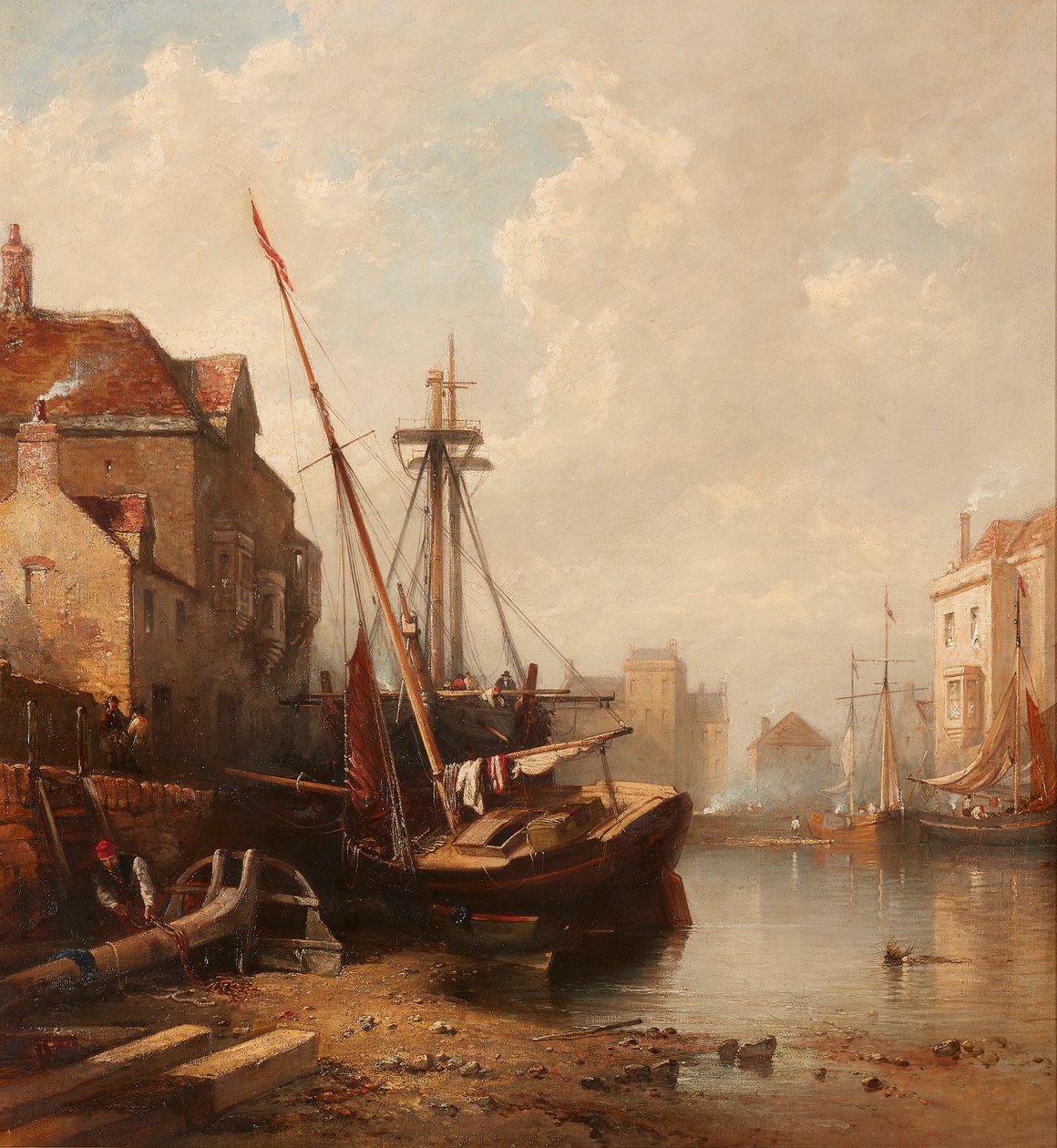 The Port of Leith (olie på lærred) af Edmund Thornton Crawford
