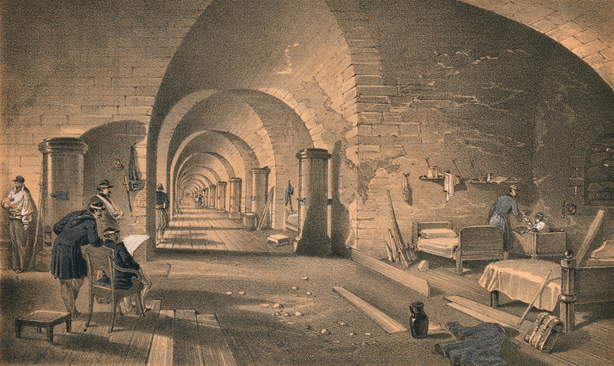 Interiør af Fort Nicholas, 1856 af Edmund Walker