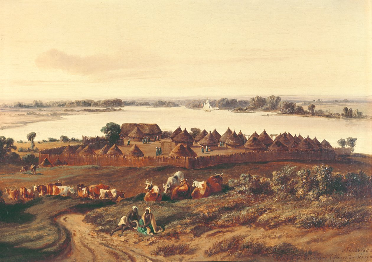 Landsby i Senegal af Edouard Auguste Nousveaux