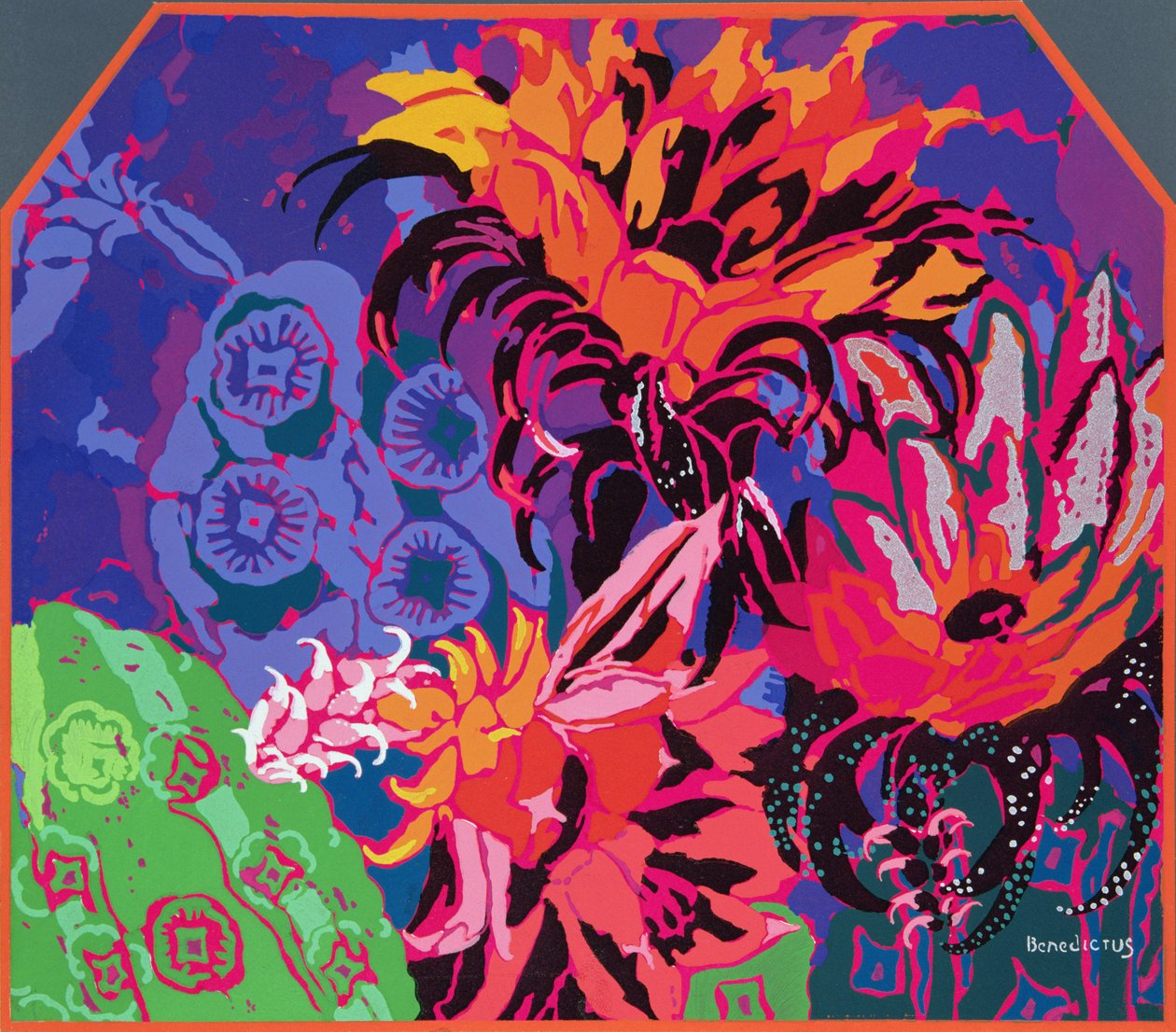 Blomsterdesign, illustration fra 