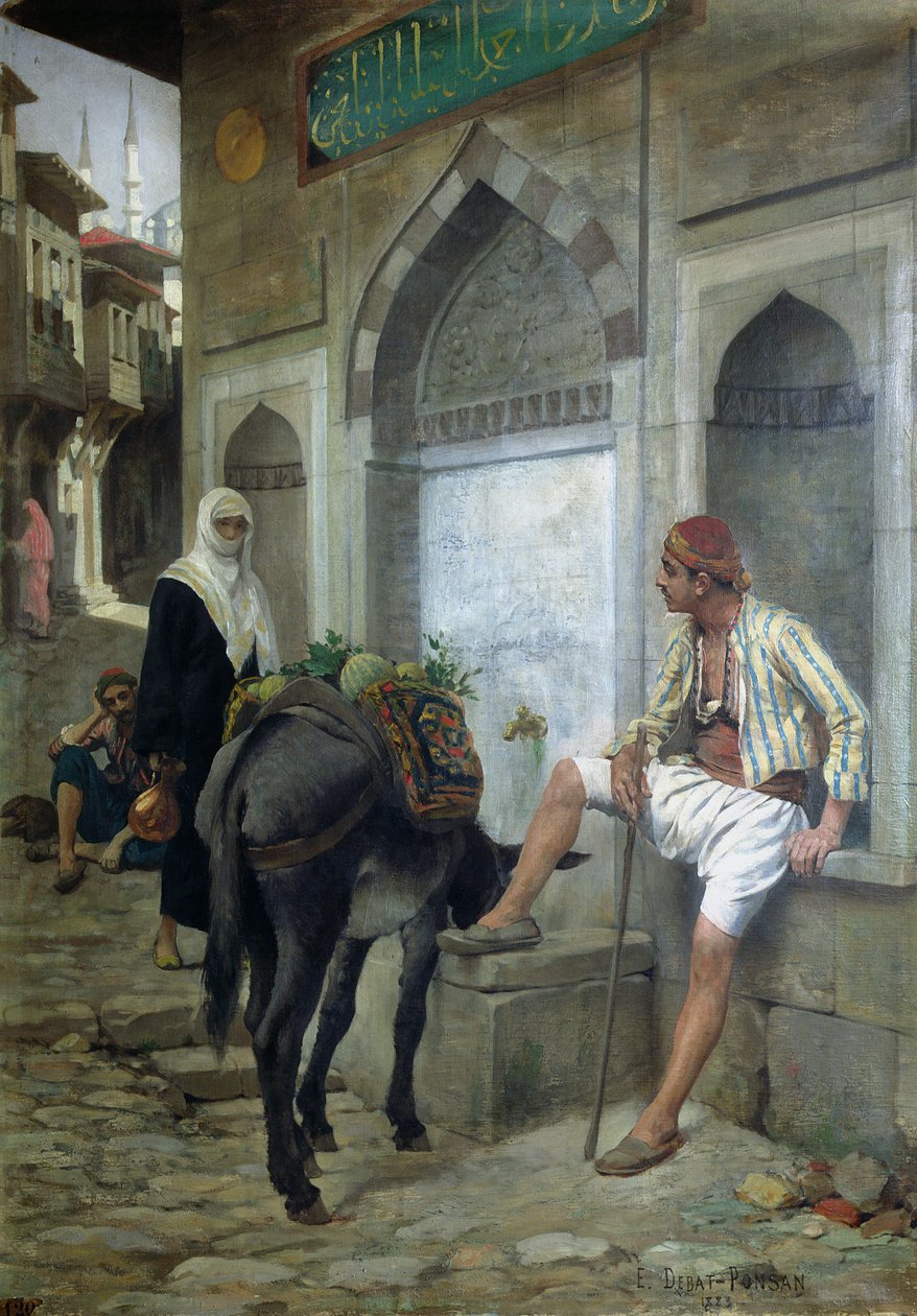 En gade i Istanbul, 1883 af Edouard Debat Ponsan