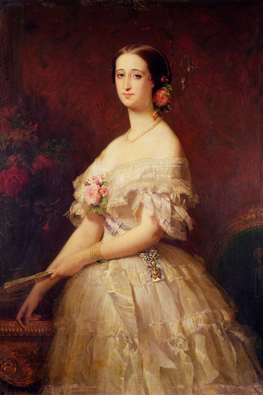 Portræt af kejserinde Eugenie (1826-1920) 1854 af Edouard Louis Dubufe