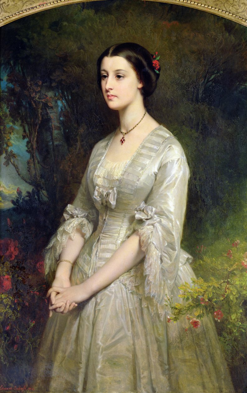 Portræt af Marie de Bonneval, hertuginde af Cadore, 1854 af Edouard Louis Dubufe