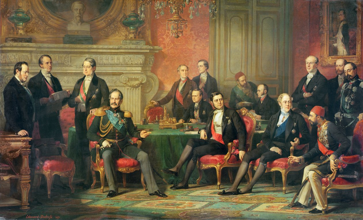 Kongressen i Paris, 25. februar til 30. marts, 1856 af Edouard Louis Dubufe