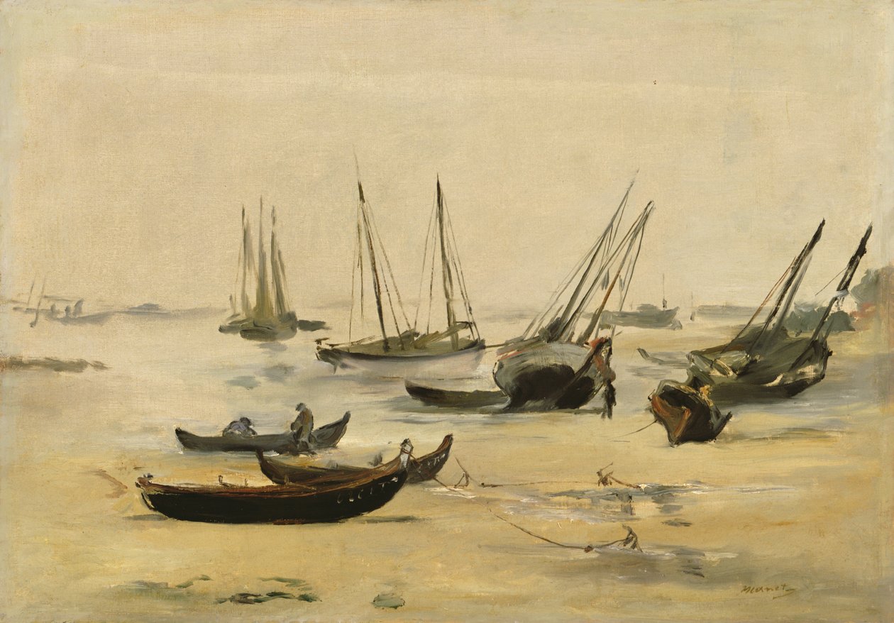 Strand, lavvande c.1873 af Édouard Manet