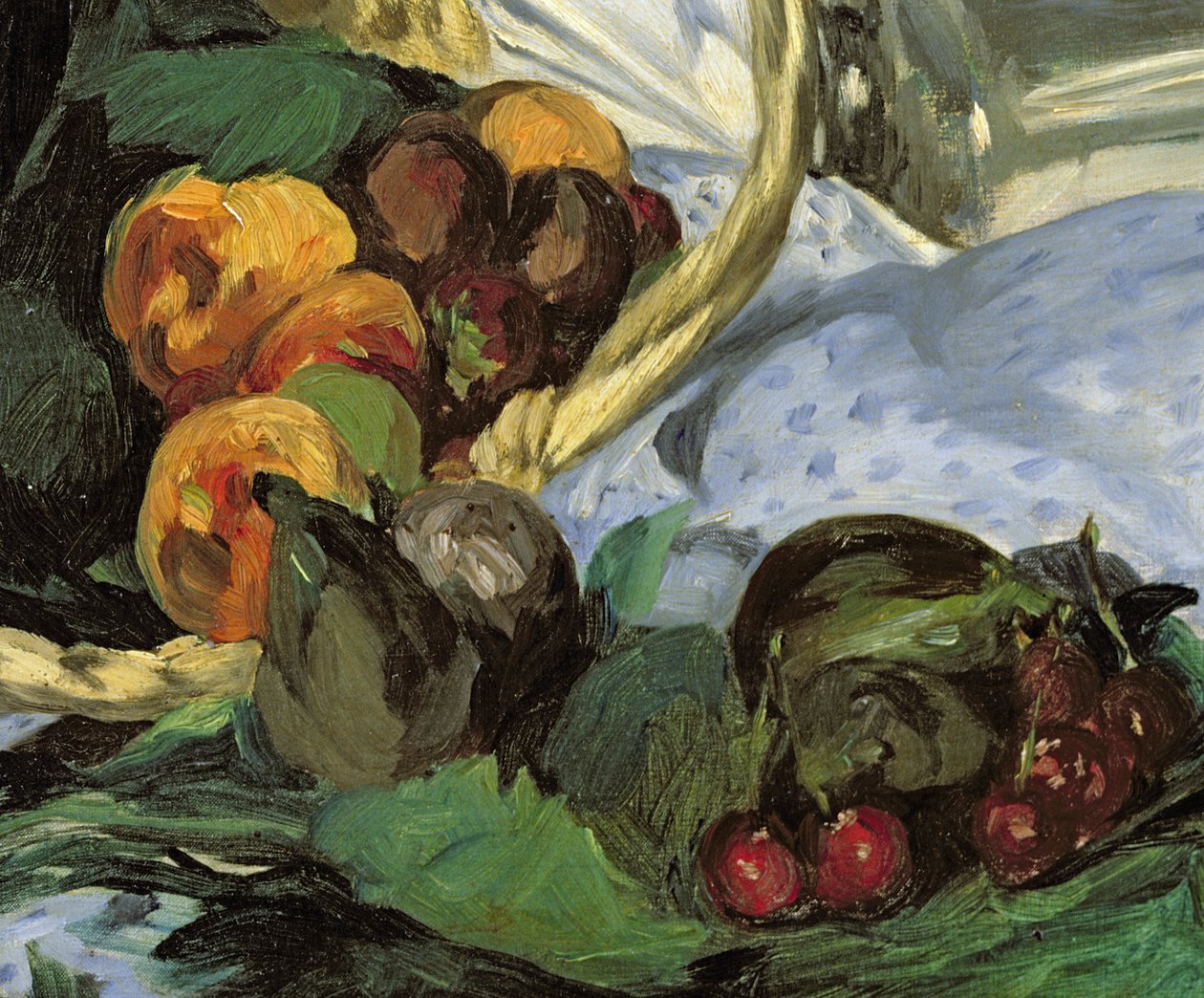 Dejeuner sur lHerbe, 1863 olie på lærred detalje fra 2310 af Édouard Manet