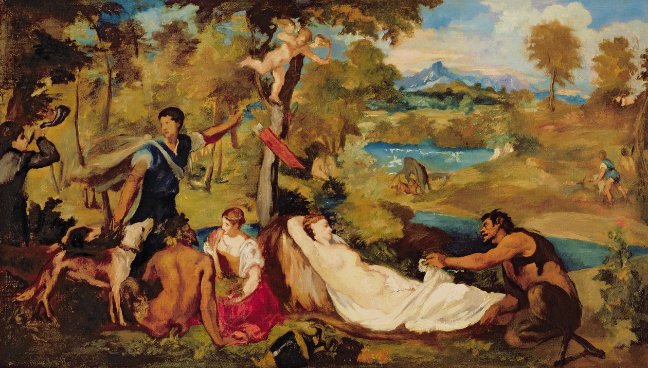 Jupiter og Antiope, 1856 af Édouard Manet