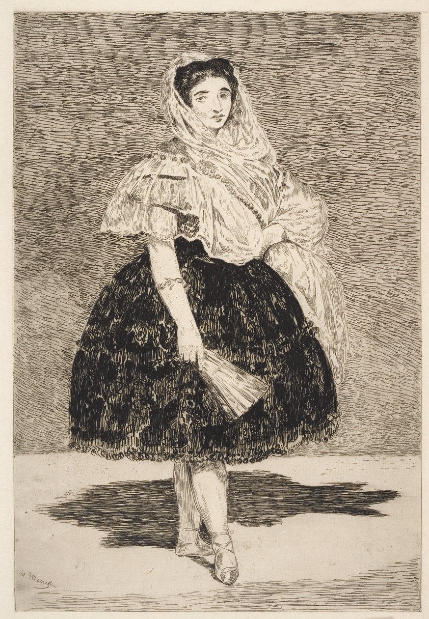 Lola de Valence, 1863 (radering og akvatint) af Édouard Manet