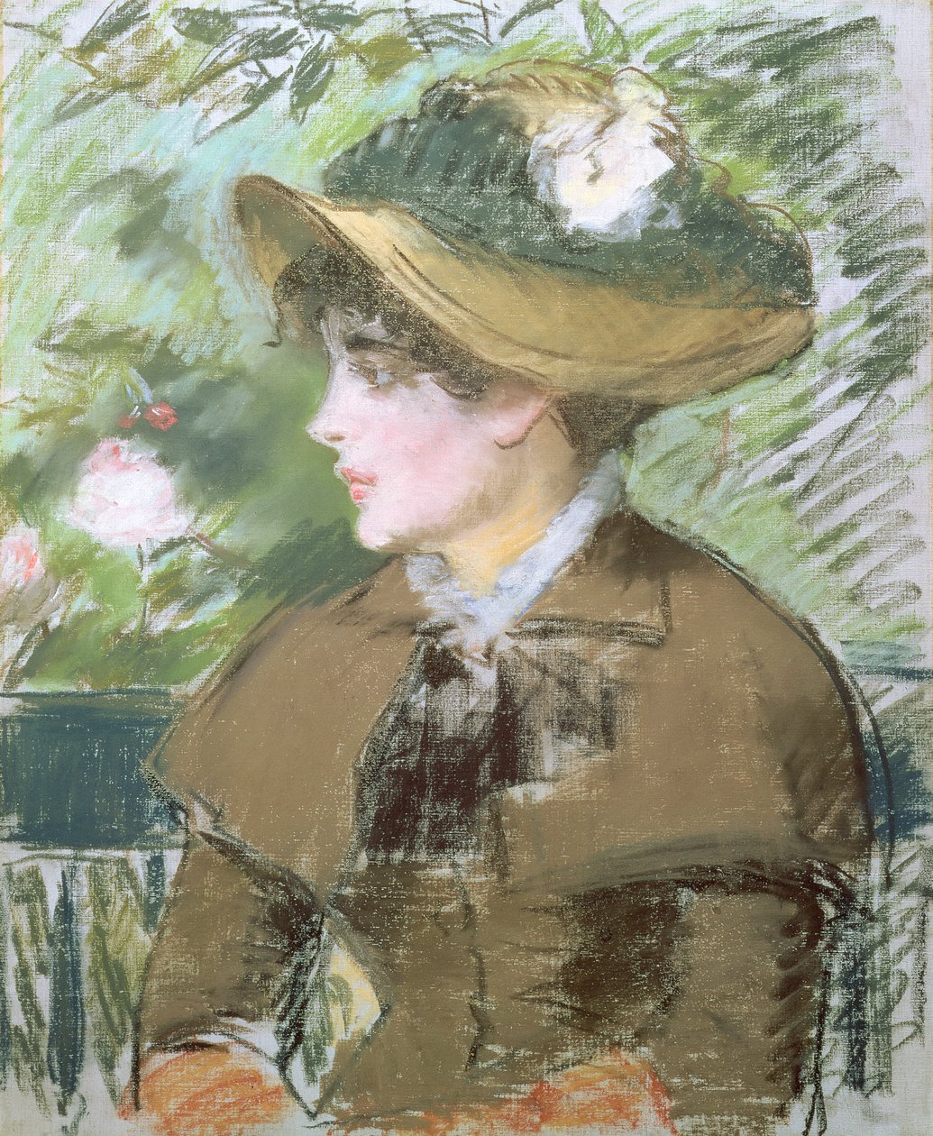 På bænken, 1879 (pastel) af Édouard Manet