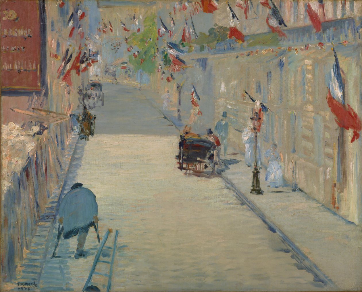 Rue Mosnier med flag, 1878 af Édouard Manet