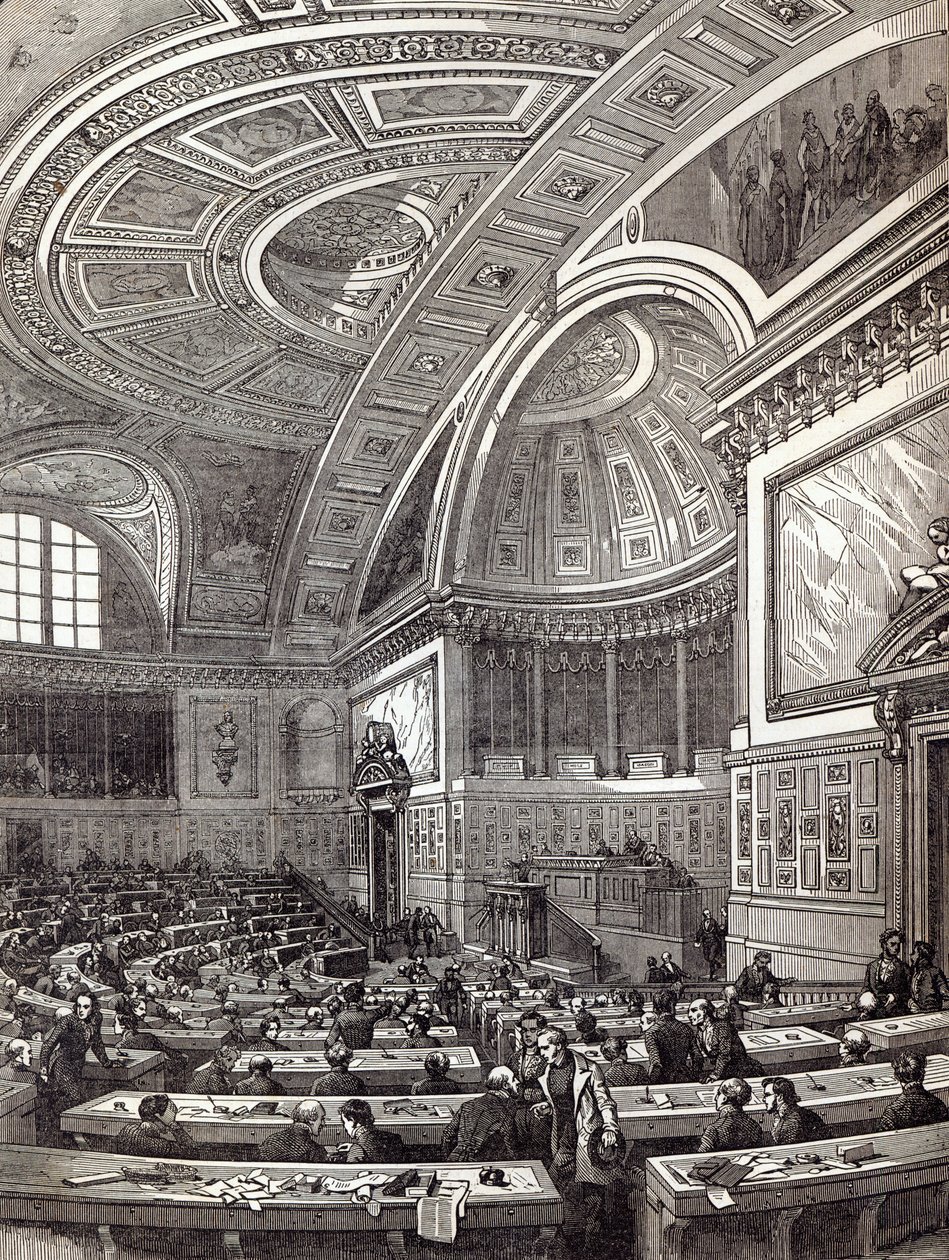 The French Chamber of Peers, fra The Illustrated London News, 1. februar 1845 af Edouard Renard