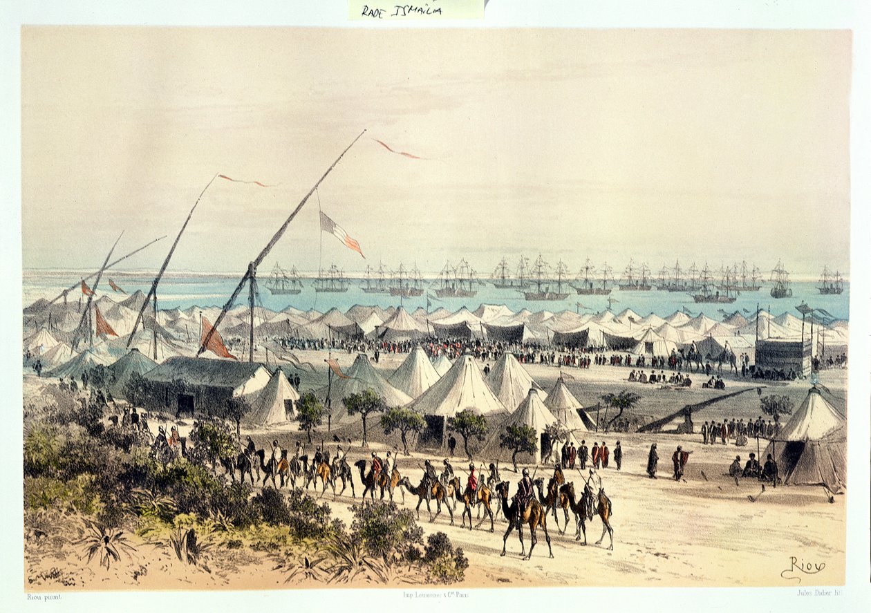 Indvielsesprocessionen af Suez-kanalen ved havnen i Ismailiya, fra 