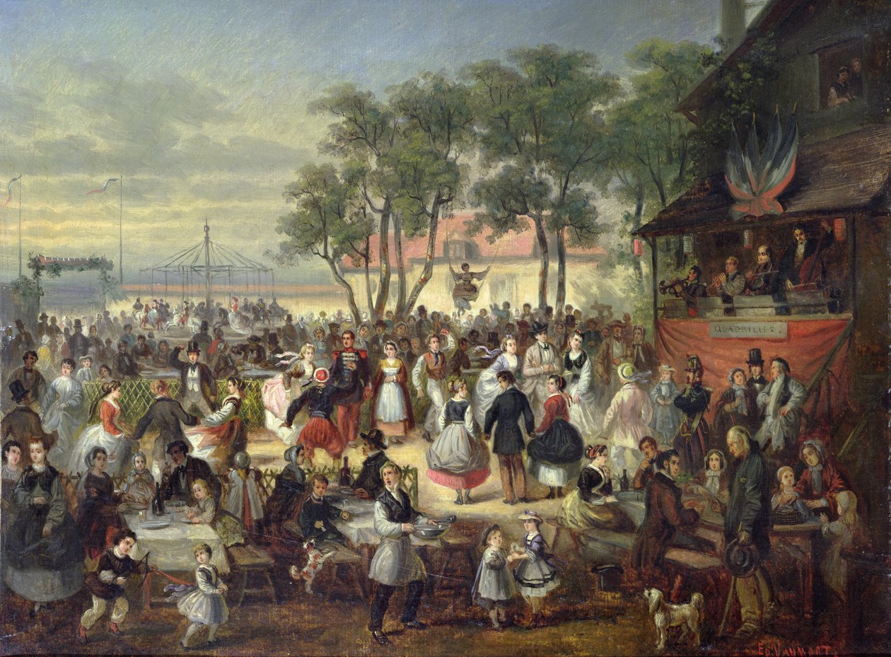 En fest i Saint-Cloud ca. 1860 af Edouard Vaumort