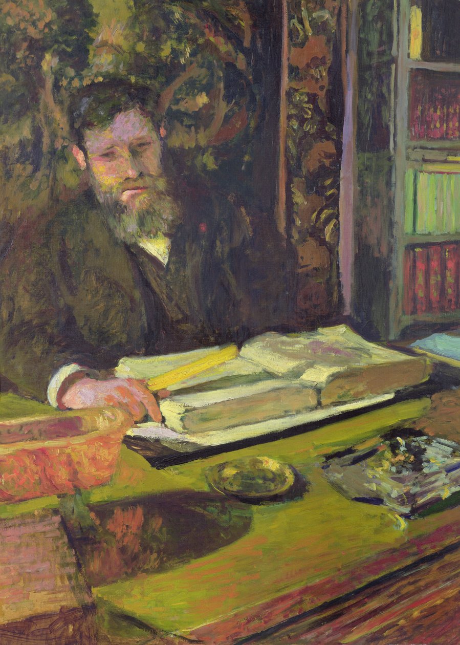 Arthur Fontaine (1860-1931) ca. 1906 (olie på kort) af Edouard Vuillard