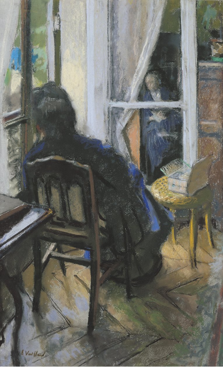 Ved vinduet (pastel på papir) af Edouard Vuillard