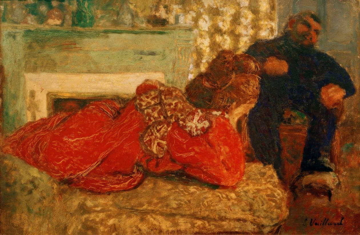 Den røde badekåbe af Edouard Vuillard