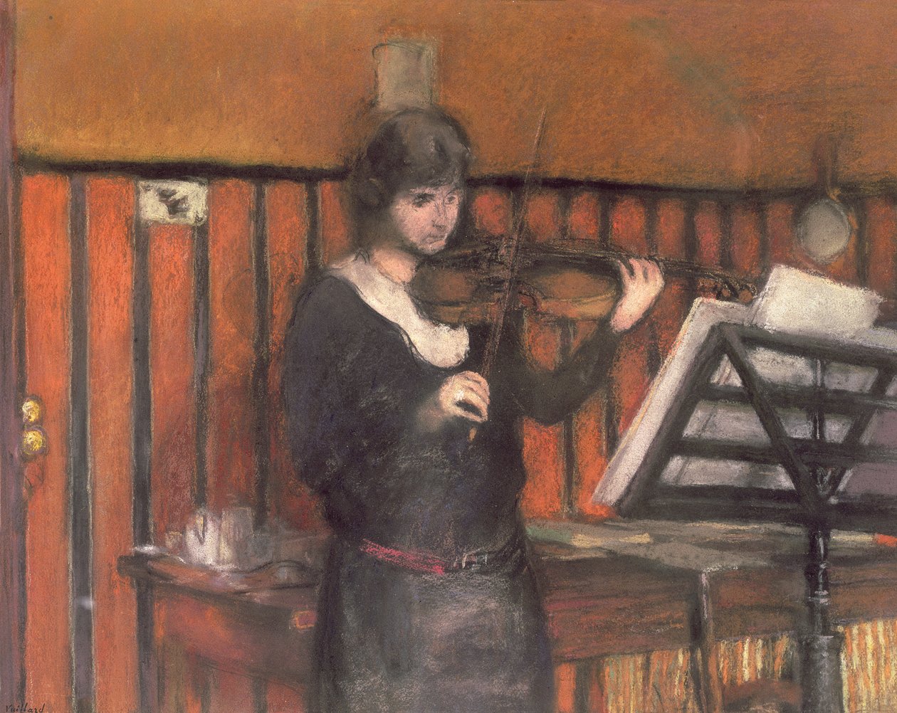 Madame Miriam Fried (f.1846), violinisten af Edouard Vuillard