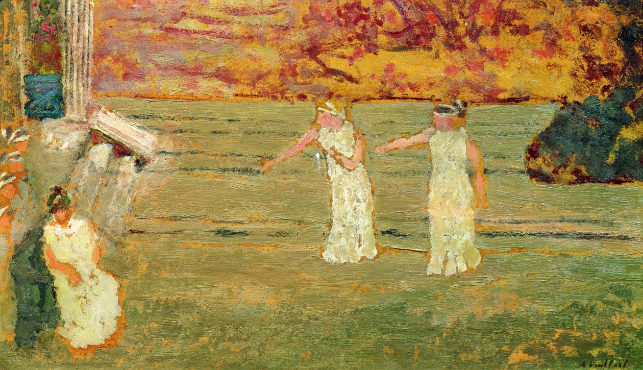 På scenen i teatret, ca. 1893 (bræt) af Edouard Vuillard