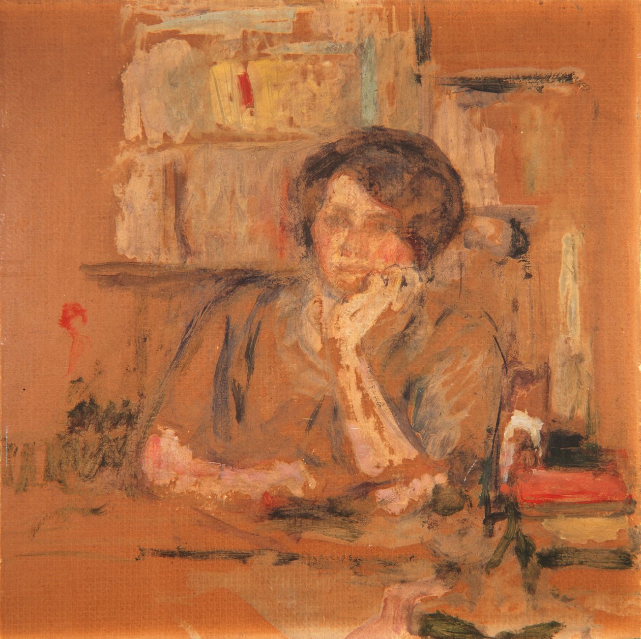 Portræt af Jacqueline Fontaine (tidlig version), 1911 af Edouard Vuillard