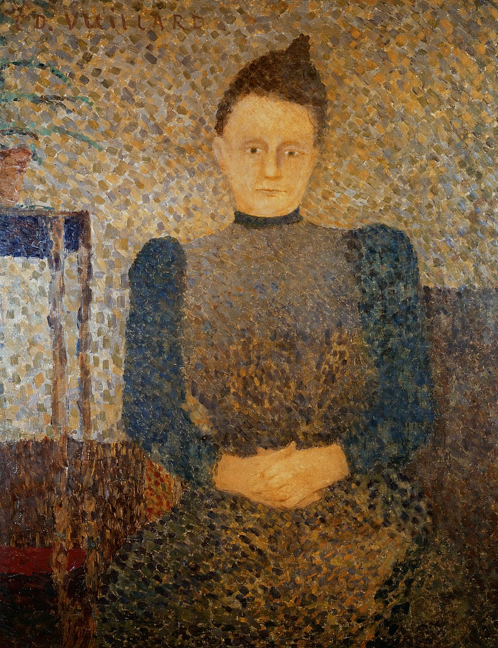 Portræt af Mlle Vuillard, kunstnerens søster, 1892-93 af Edouard Vuillard