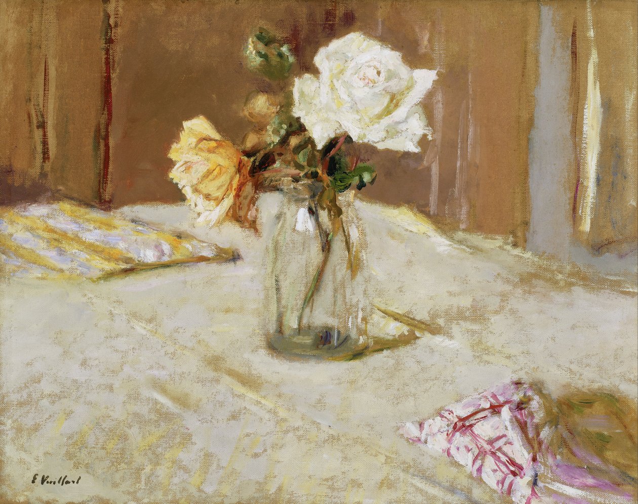 Roser i en glasvase af Edouard Vuillard
