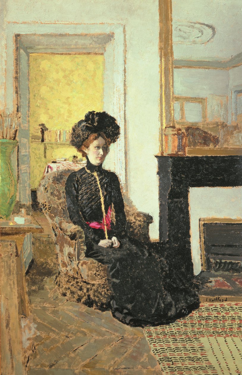 Siddende kvinde, 1901 (olie) af Edouard Vuillard