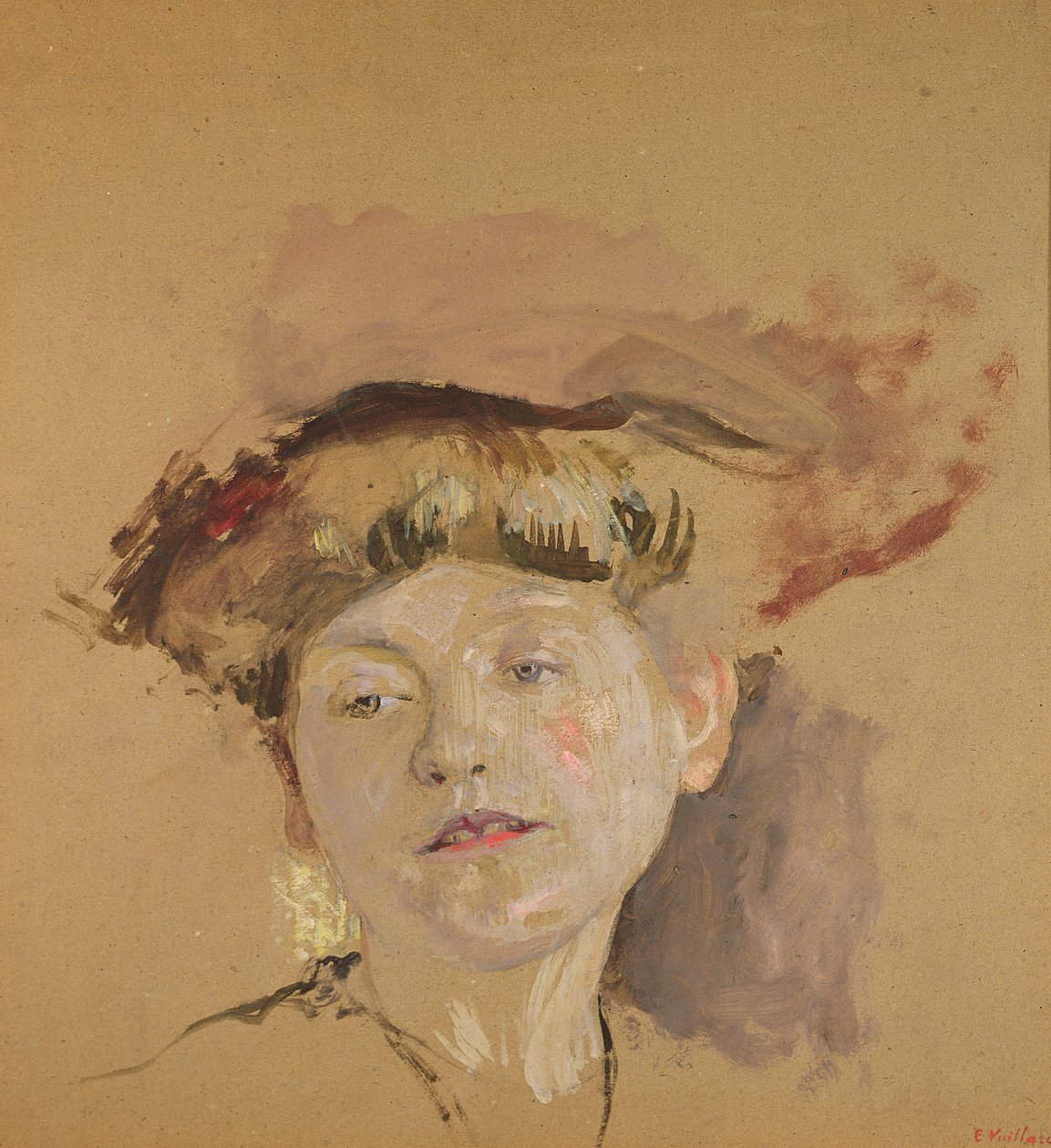 The Blonde Model (olie på papir) af Edouard Vuillard