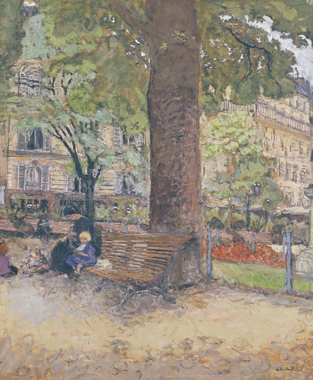 The Square at Vintimille, ca. 1925 (tempera på papir) af Edouard Vuillard