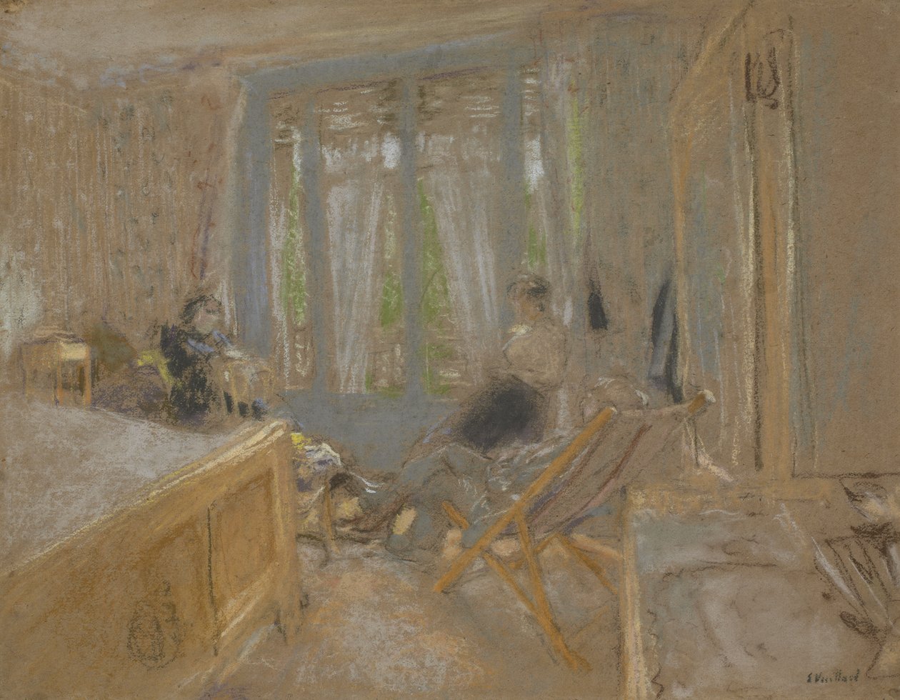 Vuillard-familien i Closerie des Genêts, ca. 1921-24 af Edouard Vuillard