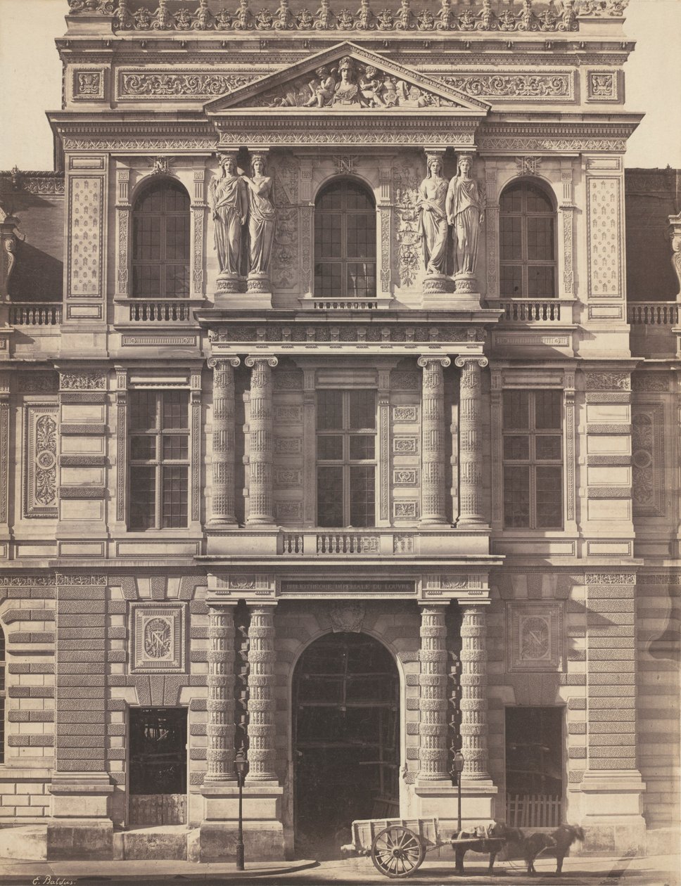Bibliothèque Imperiale du Louvre,1856-1857 (foto) af Edouard Denis Baldus