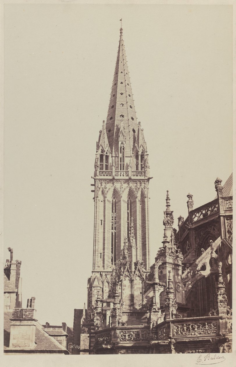 Saint-Pierre-kirken, Caen,1855 (foto) af Edouard-Denis Baldus