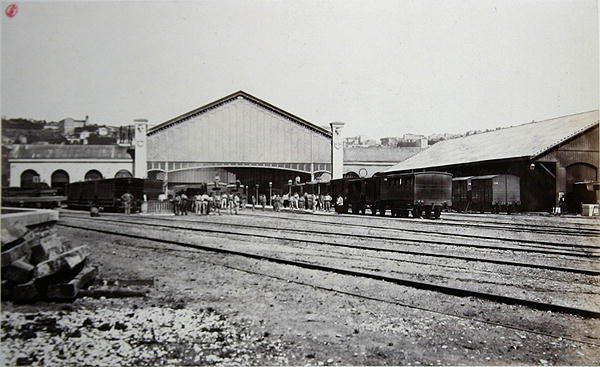 Perrache i Lyon station af Edouard Denis Baldus