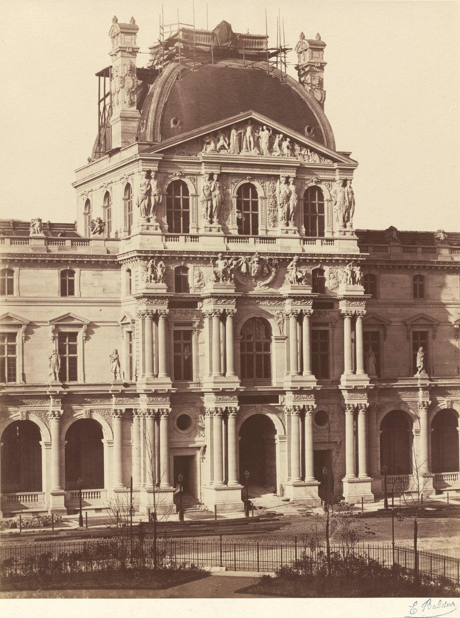Udsigt over Louvre,1855-1857 (foto) af Edouard Denis Baldus