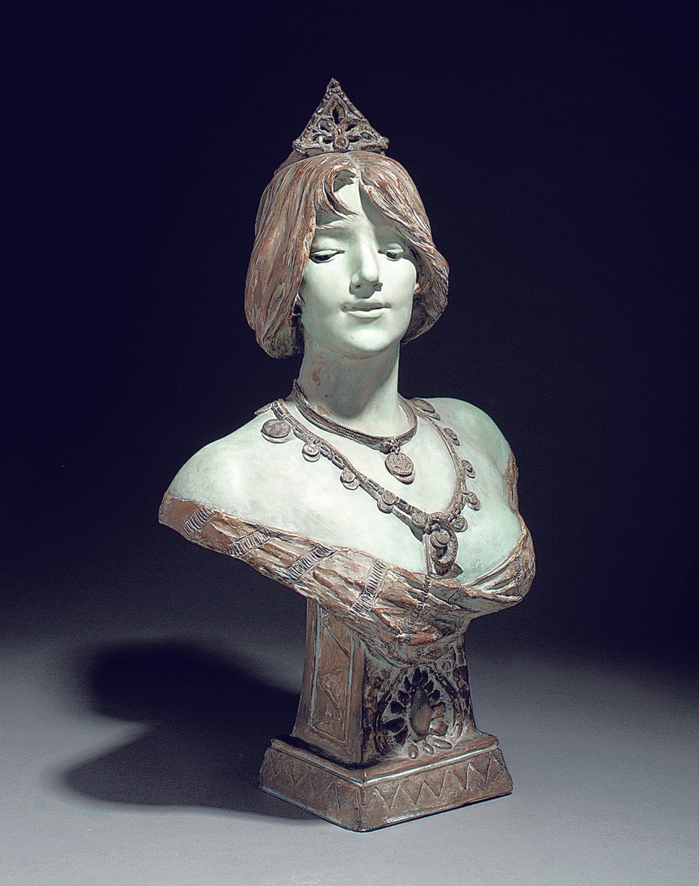 Buste modelleret som Sarah Bernhardt, Exposition Universelle, Paris af Edouard (after) Drouot