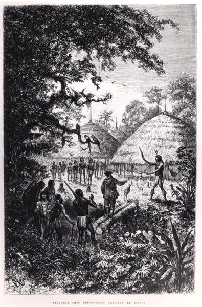 Yagouman Chief Rougouyenne Hunting the Devil, illustration fra 