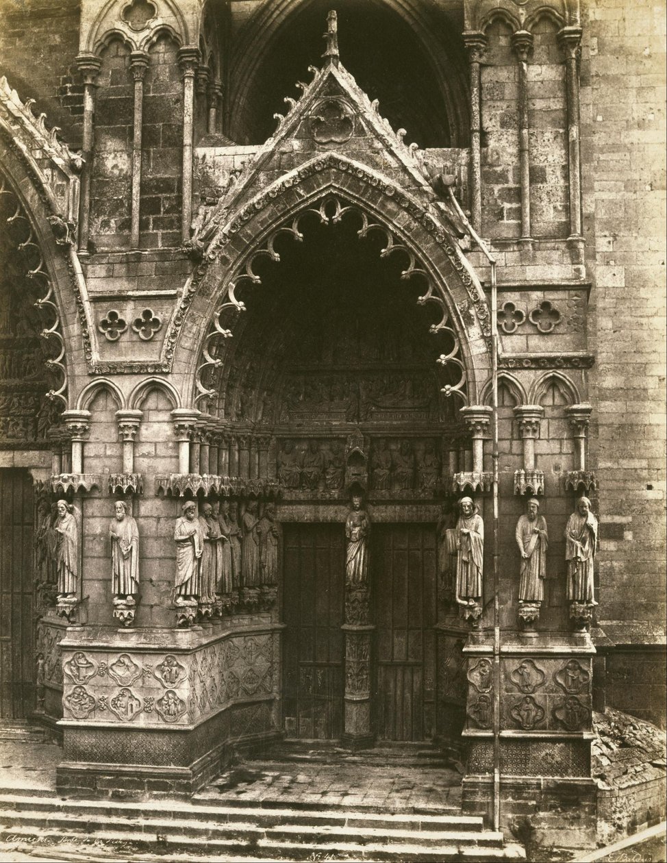 Amiens-katedralen (Jomfruportalen) af Édouard Baldus