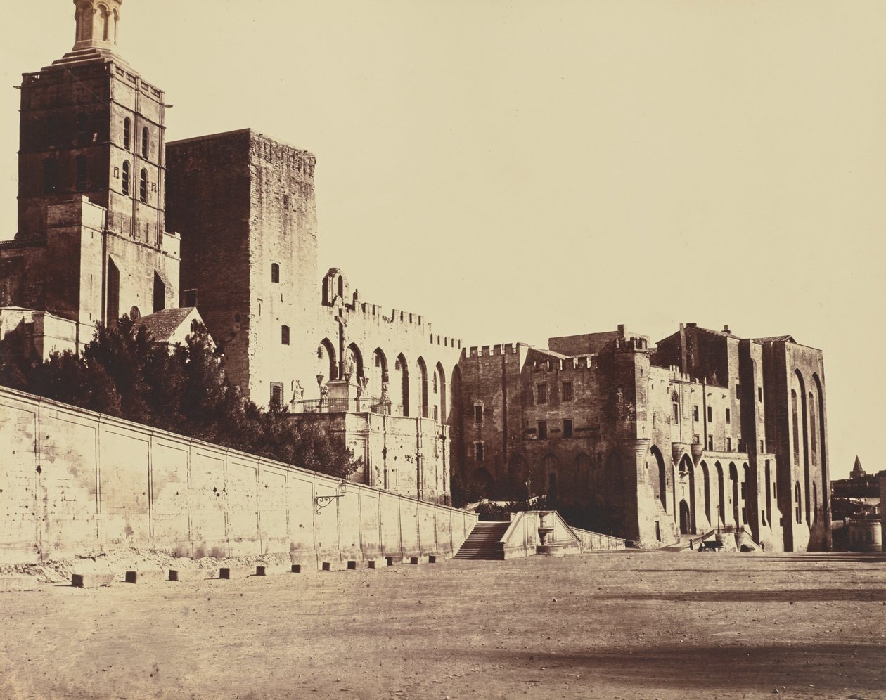 Avignon. Pavepaladset af Édouard Baldus