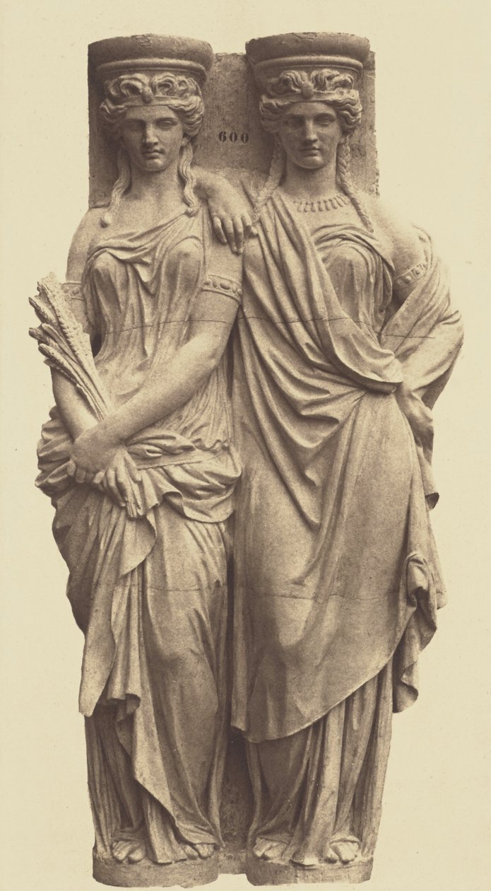 [Karyatider af Astyanax Bosio, udsmykning af Louvre, Paris]. af Édouard Baldus