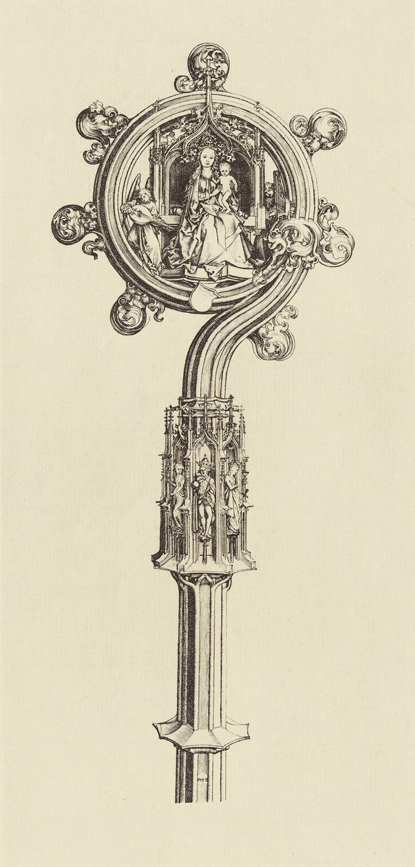 [Design til en stav af Martin Schongauer]. af Édouard Baldus