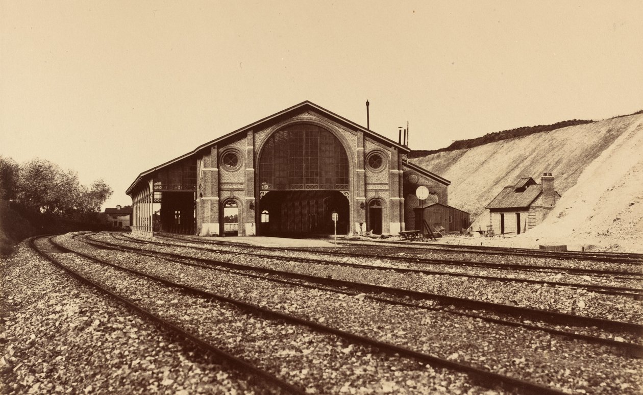 Longueau station, 1855. af Édouard Baldus