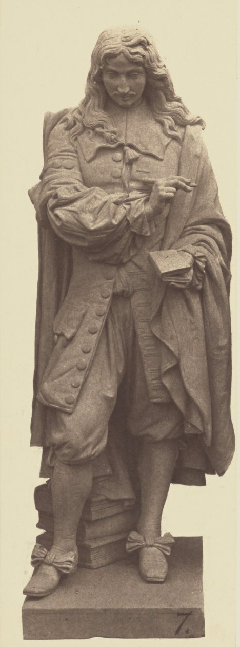 ["La Rochefoucauld", statue af Noël Jules Girard, udsmykning af Louvre, Paris]. af Édouard Baldus