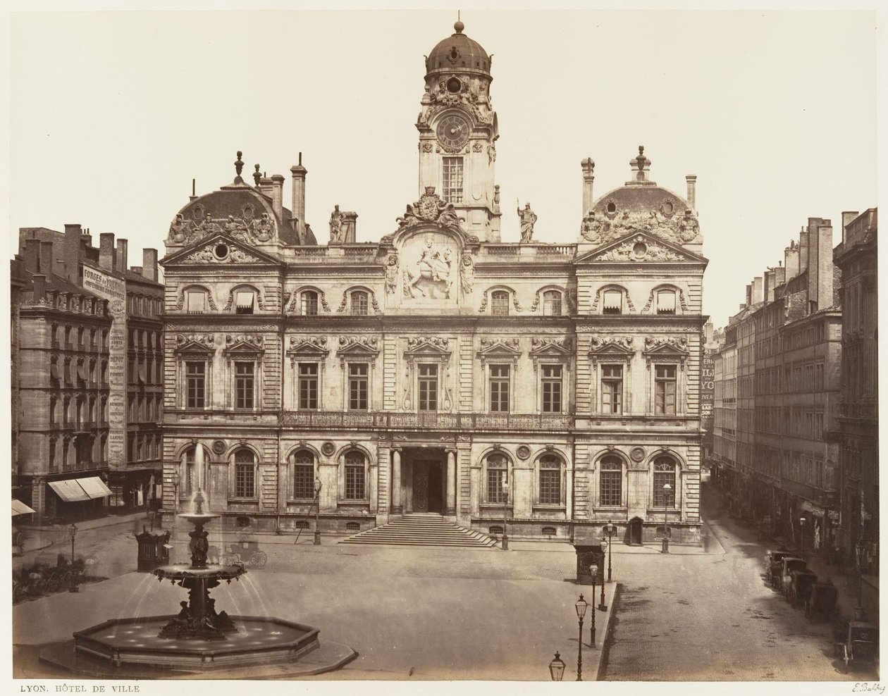 Lyon, rådhuset af Édouard Baldus
