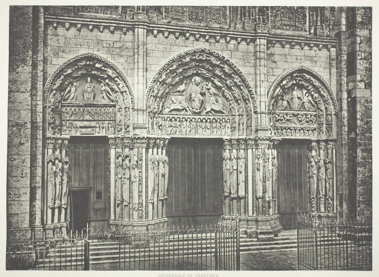 Hovedportal, katedralen i Chartres af Édouard Baldus