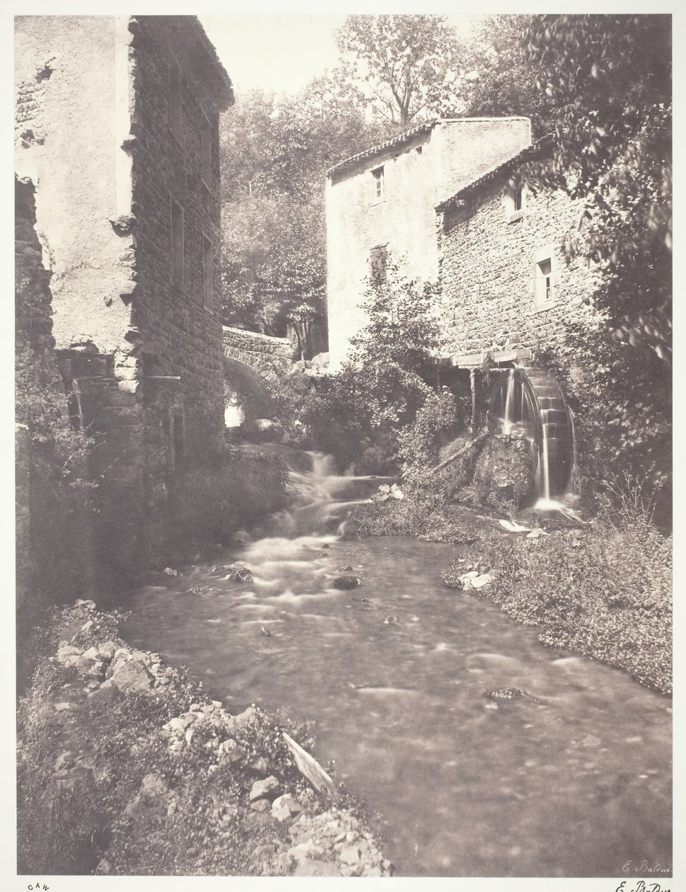 Vandmøller i Auvergne, 1852, trykt 1978. af Édouard Baldus