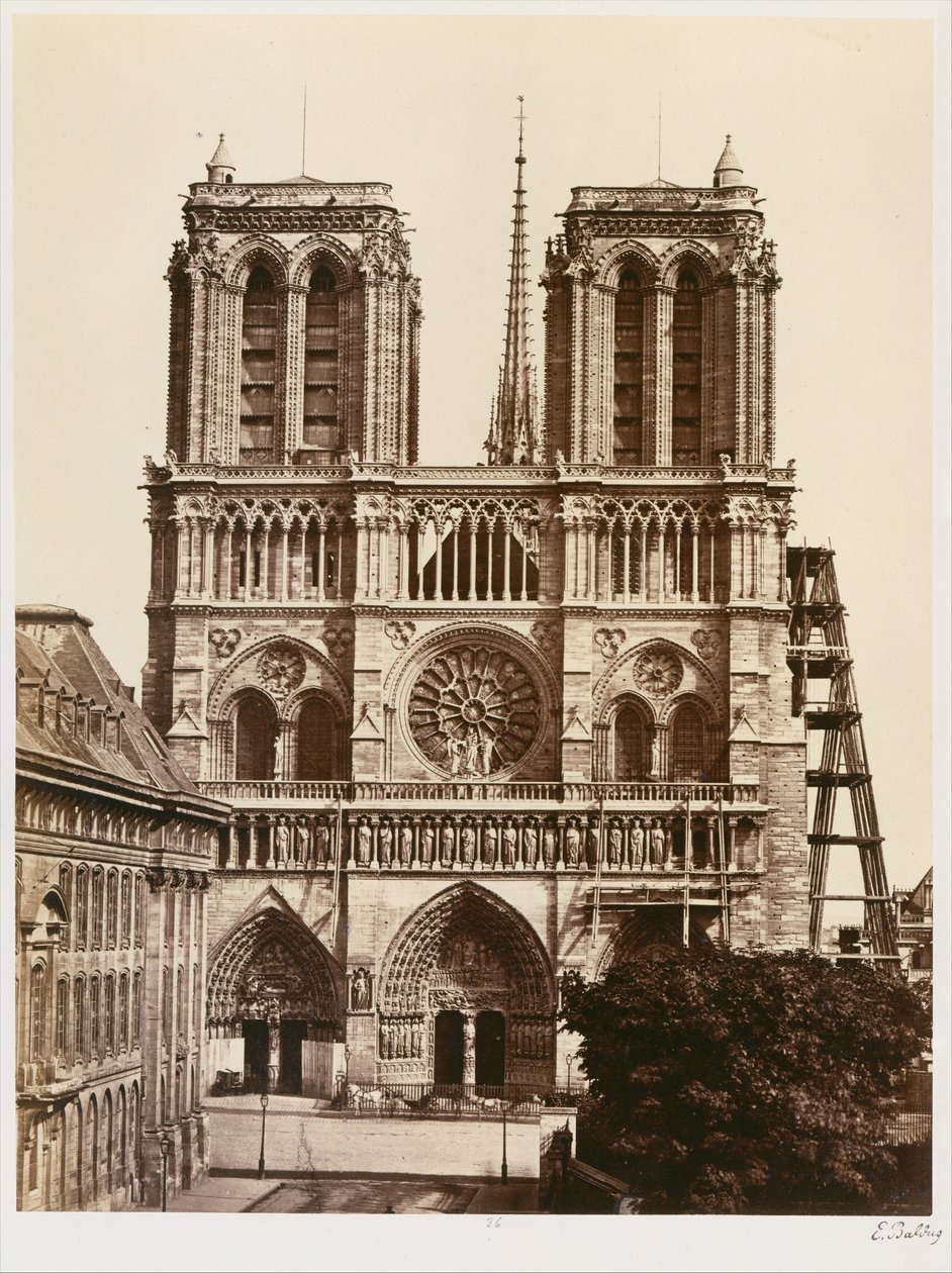 Notre-Dame (facade) af Édouard Baldus
