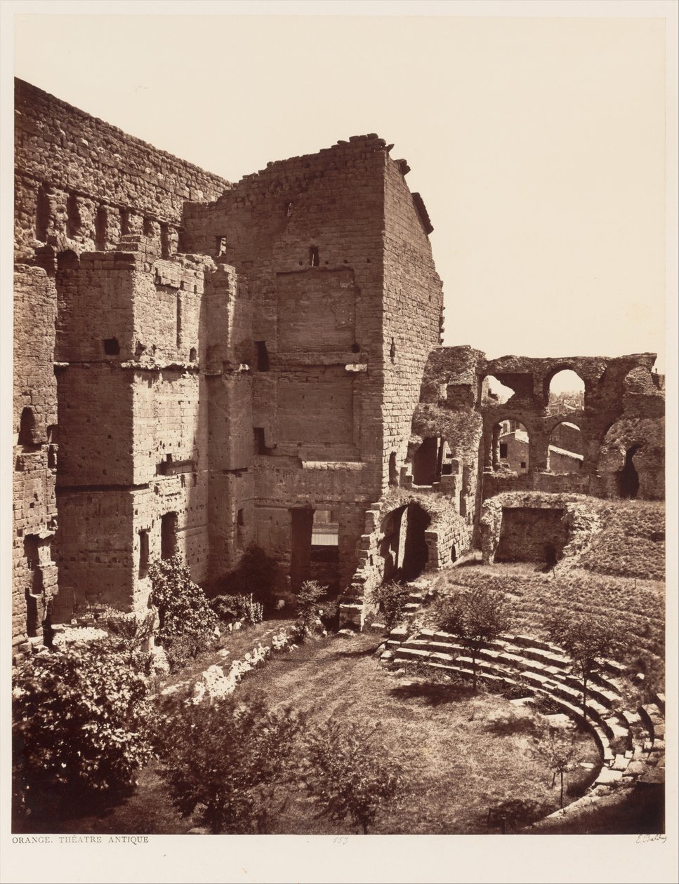 Orange, antikt teater af Édouard Baldus